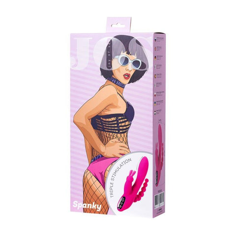 JOS Spanky Triple Stimulator 21CM Soft Silicone Vibrator VIBRATORS-RABBIT-MULTI