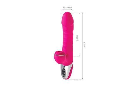 JOS To-Frolly Thrusting and Sucking Vibrator 2cm Stretch VIBRATORS-RABBIT-MULTI
