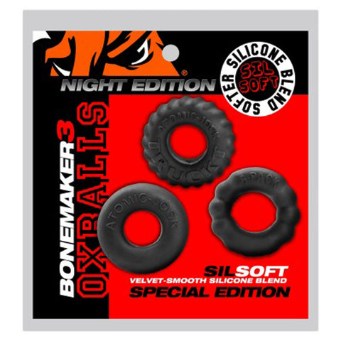 Bone Maker 3 Pack Boner Cock Rings for Enhanced Pleasure COCK RING Set