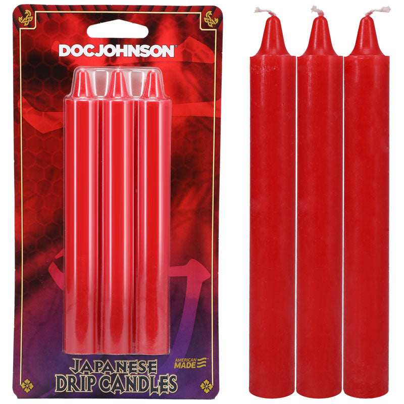 Japanese Drip Candles Red 3-Pack – Skin-Safe Non-Toxic Wax Candles > Candles > Drip