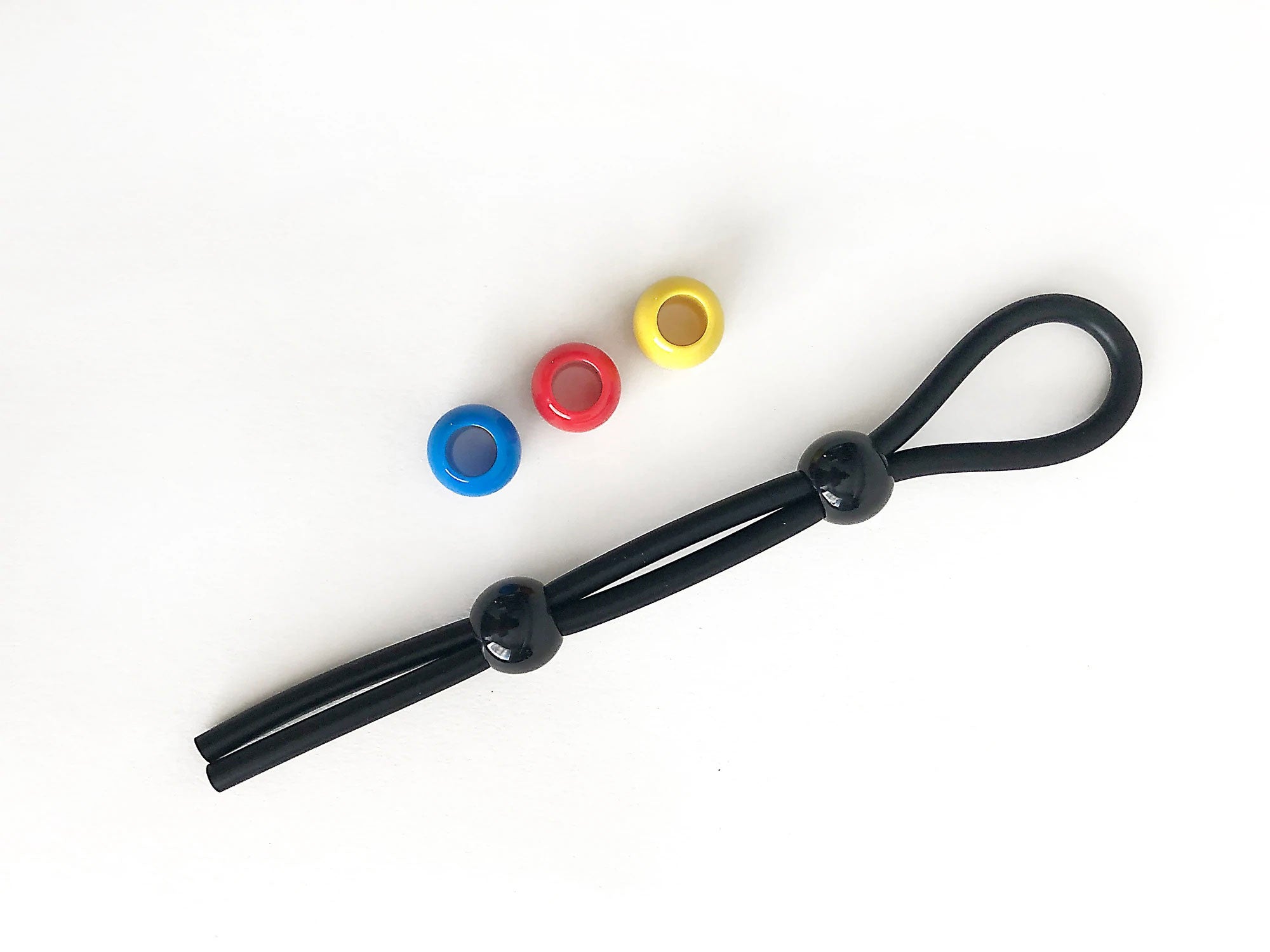 Boneyard Cock Leash Double – Adjustable Silicone Cock Ring Multi > Cock Ring > Adjustable