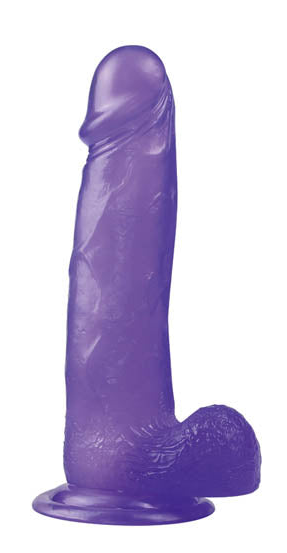 Jelly Studs Purple 8 Inch Realistic Dong > Dildos > Realistic Dildos