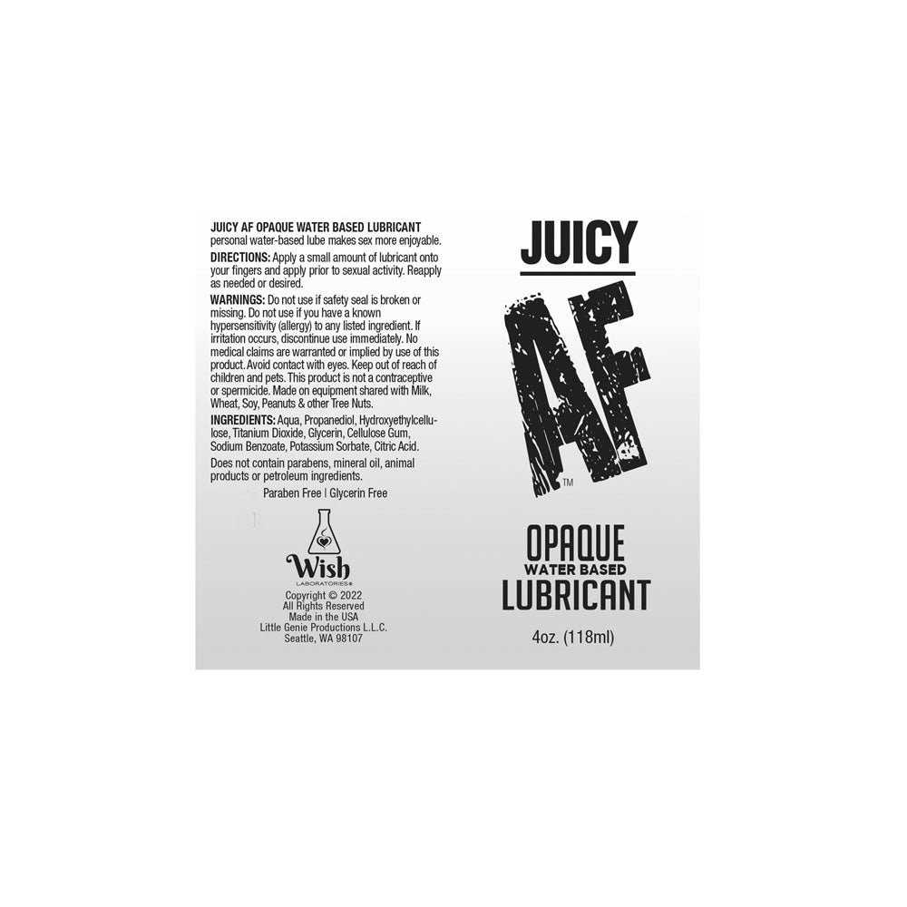 Juicy AF Waterbased Opaque Lube 118ml - Realistic Cum Formula Secondary image