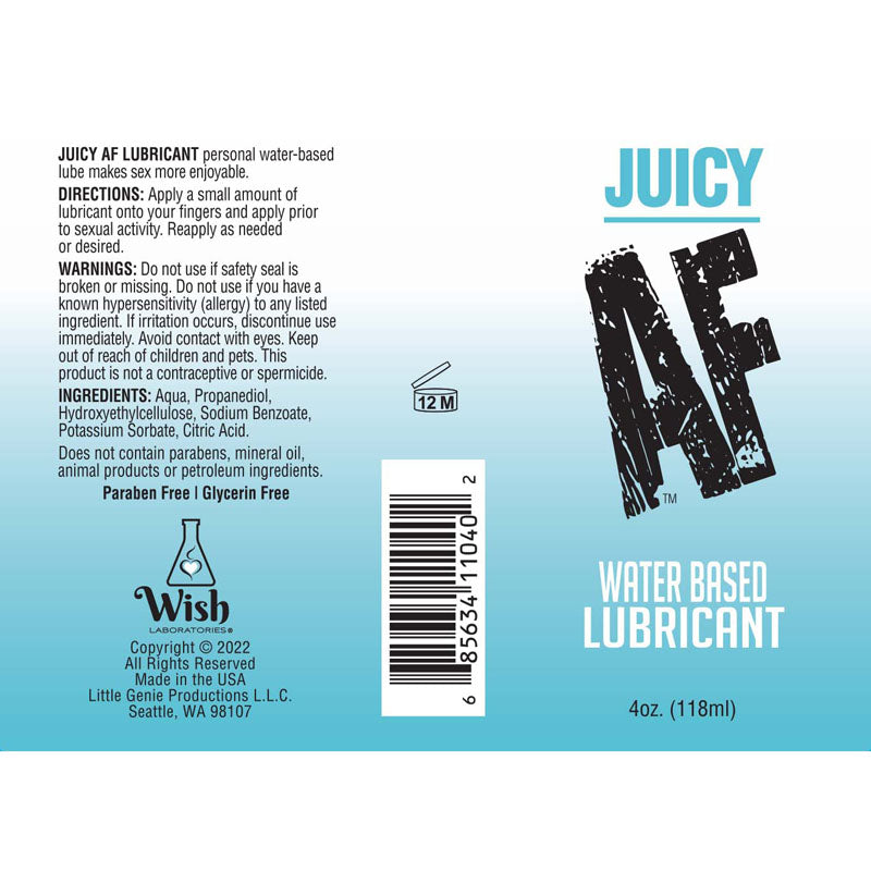 Juicy AF Water-Based Lubricant 118 ml Secondary image