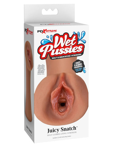 Pdx Extreme Wet Pussies Snatch Self Lubricating Vagina Stroker Tan Strokers - Manual