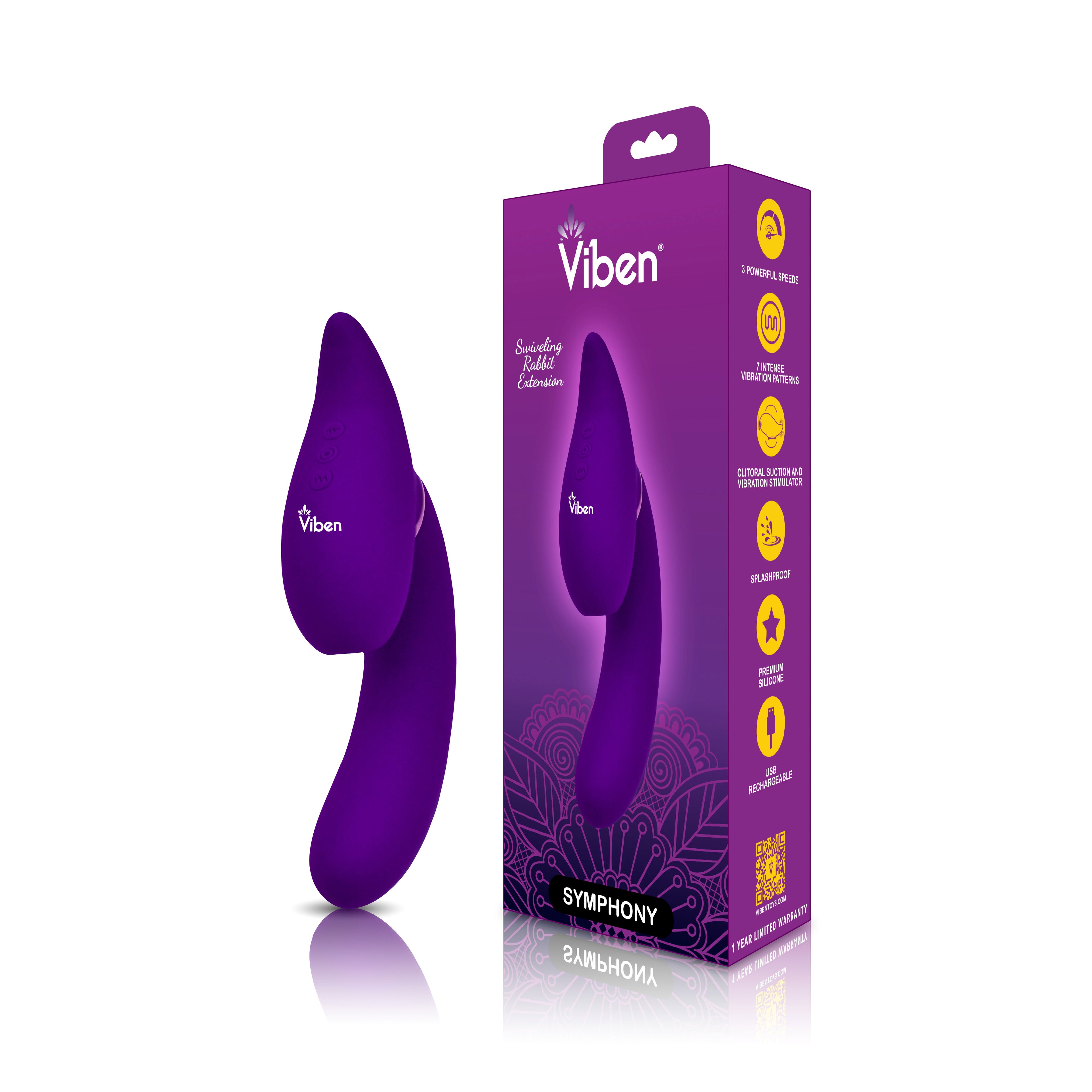 Symphony 21 Mode Swivel Suction Head Triple Motor Vibrator > Vibrators > Ladies > Rabbit