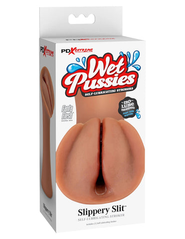Pdx Extreme Wet Pussies Slippery Slit Tan Stroker Tan Strokers - Manual