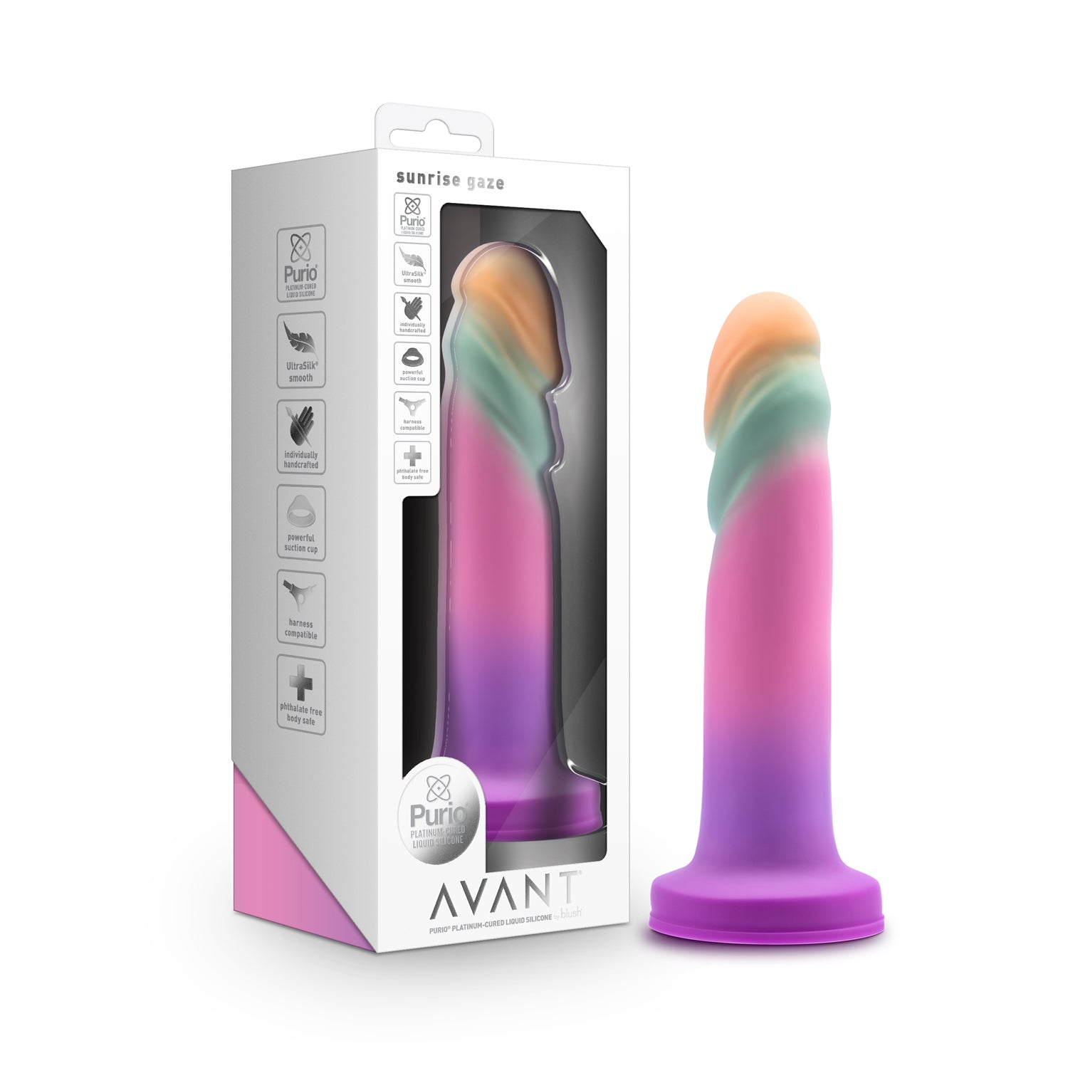 Avant Sunrise Gaze Sherbet 19 cm Harness Compatible Dildo > Dildos > Neutral Dildos