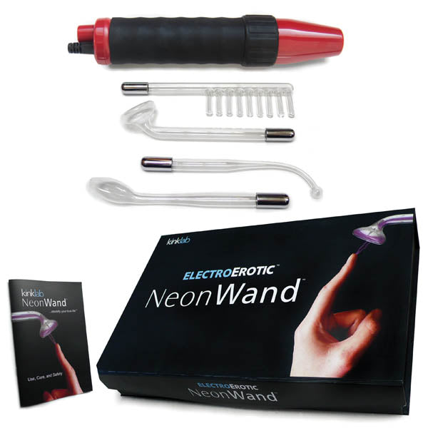 KinkLab Neon Wand Electrosex Kit - E-Stim Kit - 5 Piece Set Purple E-STIM TOYS