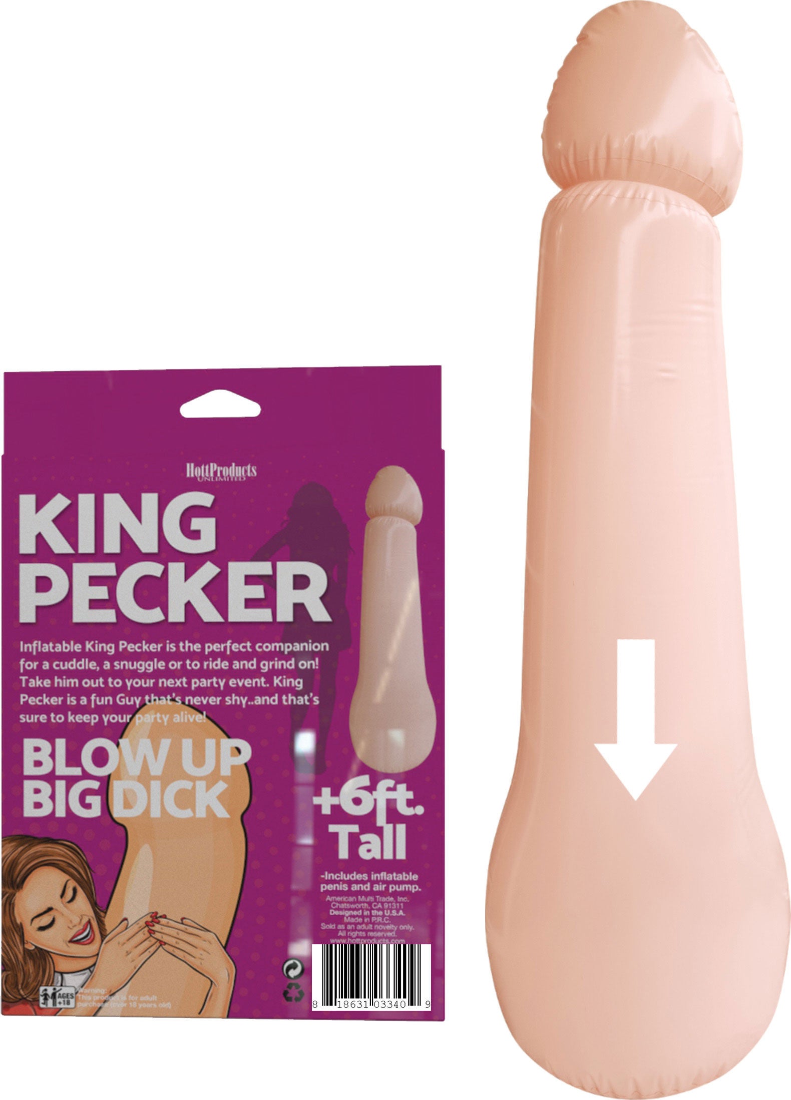 King Pecker Inflatable Doll – Giant Inflatable > Novelties > Bachelor & Bachelorette Items Main image