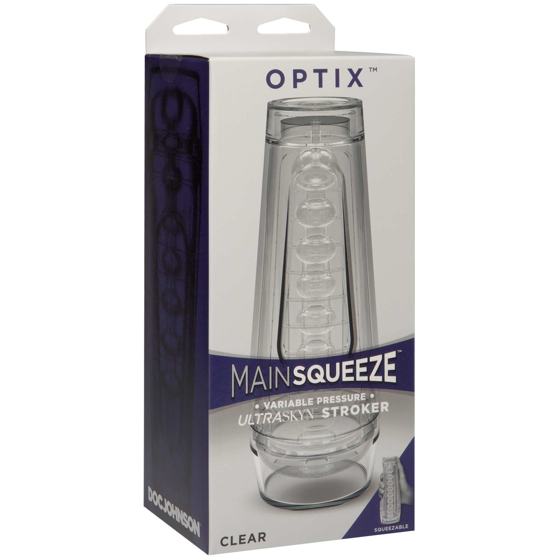 Doc Johnson Optix Crystal Masturbator (Clear) – Transparent Masturbator > Sex Toys For Men > Masturbators > Manual