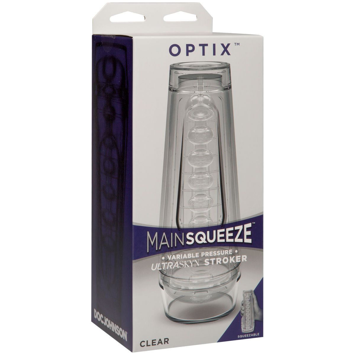 Doc Johnson Optix Crystal Masturbator (Clear) – Transparent Masturbator > Sex Toys For Men > Masturbators > Manual