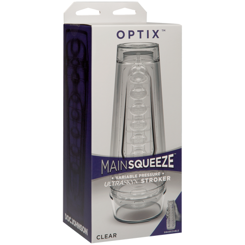 Doc Johnson Optix Crystal Masturbator (Clear) – Transparent Masturbator > Sex Toys For Men > Masturbators > Manual
