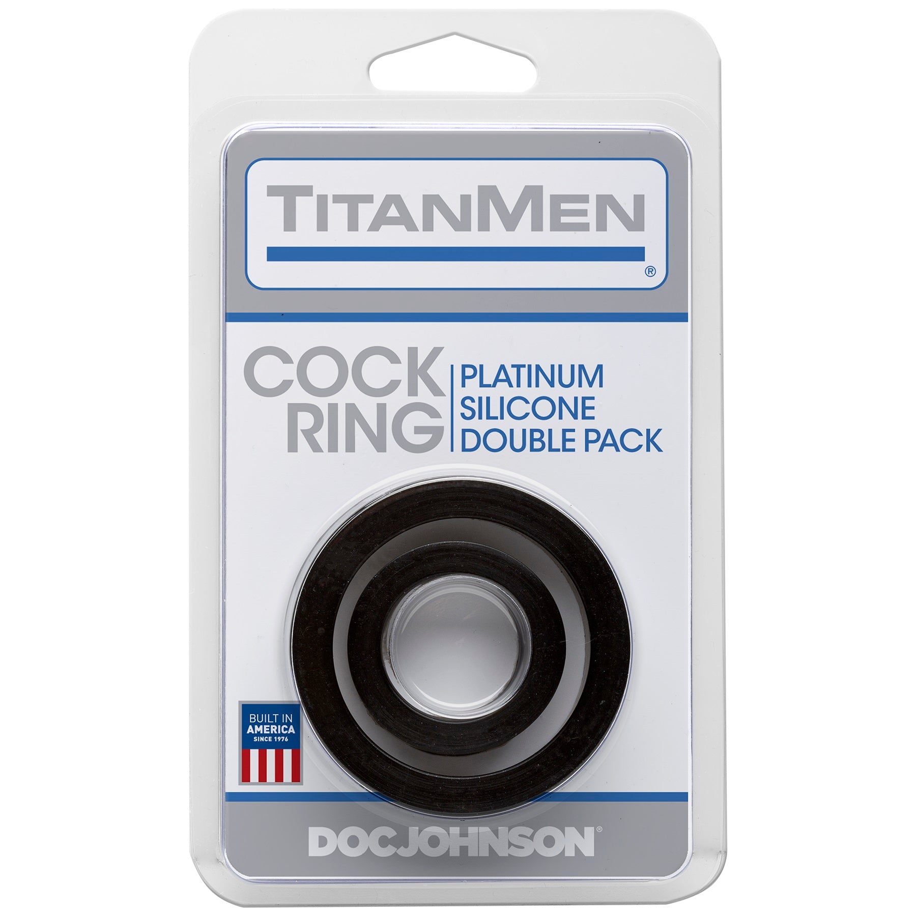 Silicone Cock Rings Double Pack Black > Cock Ring > Sets