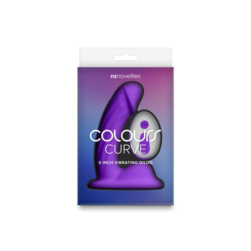 Colours Curve (Pink | Purple | Teal) – Waterproof Vibrating 5" Dildo > Dildos > Slim Dildos
