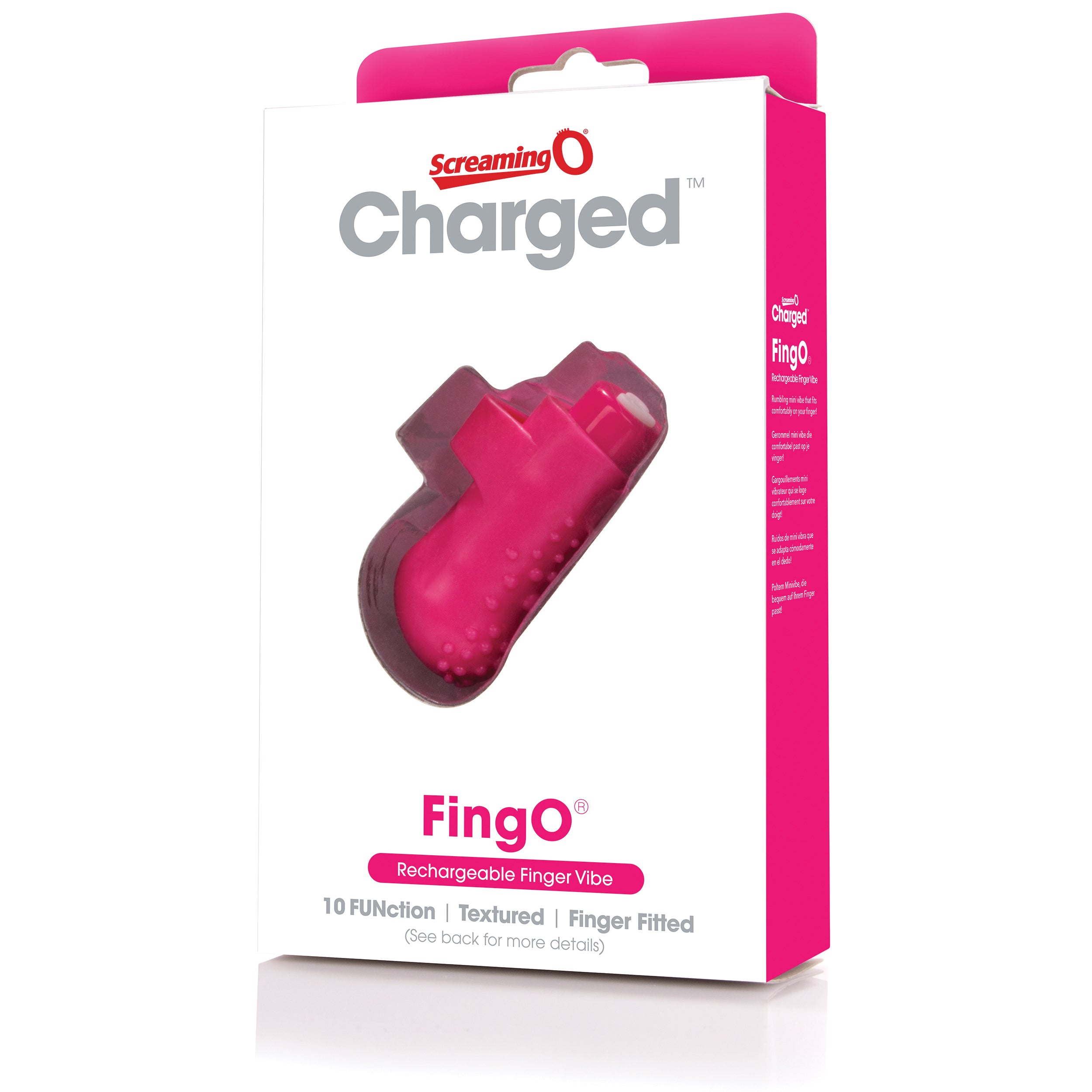 Charged Fing O Rechargeable Mini Finger Vibrator with Vooom Technology Silicone and ABS > Vibrators > Finger Vibrators