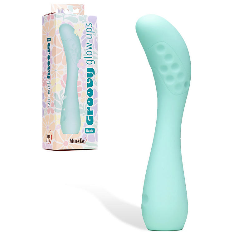 Adam & Eve Groovy Glow-Ups Flexie – USB Rechargeable 19 cm G-Spot Vibrator Blue > Vibrators > G-Spot