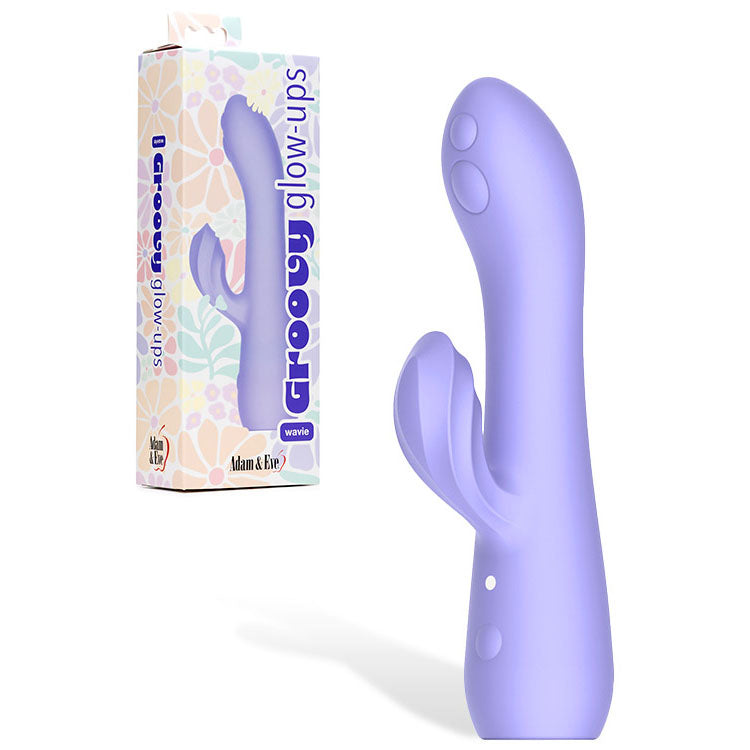 Adam & Eve Wavie – USB Rechargeable 16.5 cm Rabbit Vibrator Purple > Vibrators > Ladies > Rabbit