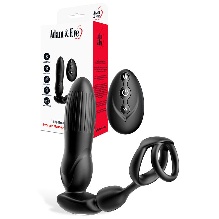 Adam & Eve The Great Expander – USB Rechargeable Thrusting Prostate Massager Black > Anal Range > Prostate Plugs Main image