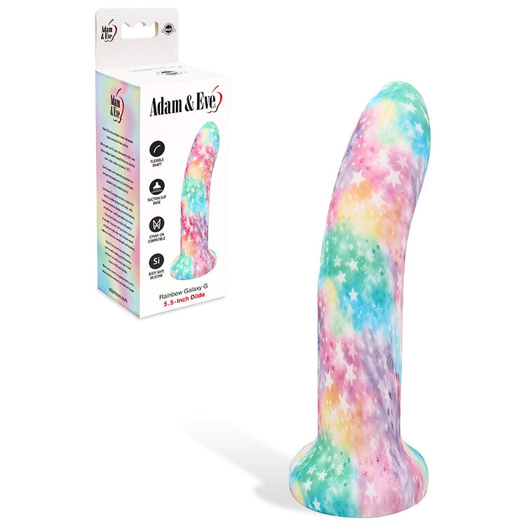 Adam & Eve Rainbow Galaxy G – 14 cm Dildo Coloured > Dildos > Realistic Dildos