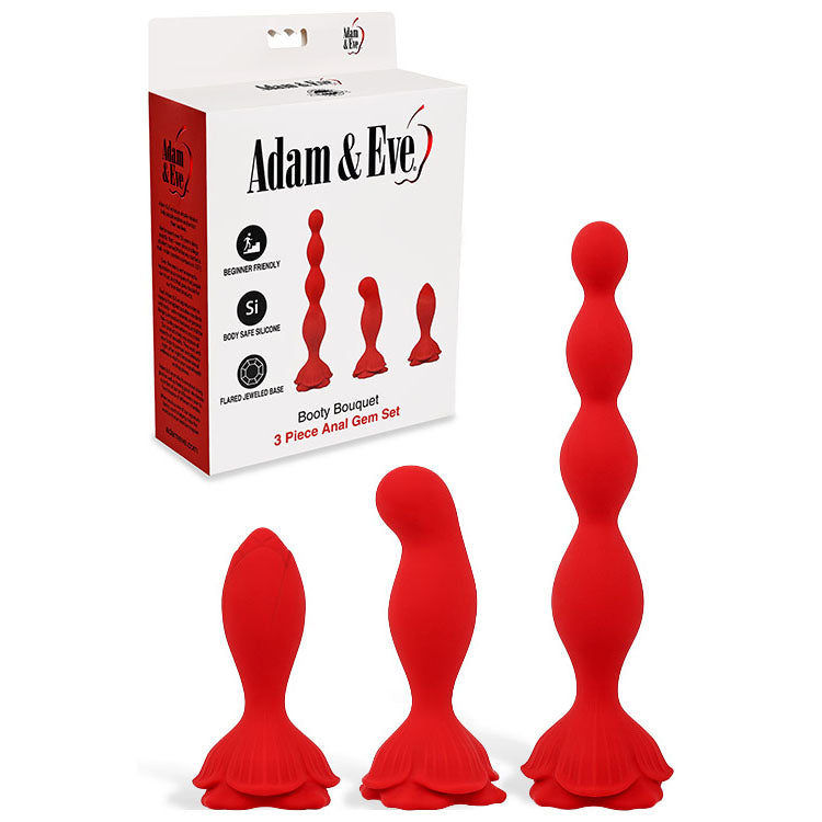 Adam & Eve Booty Bouquet (Set of 3) – Anal Training Kit Red > Anal Range > Butt Plug Kits Main image