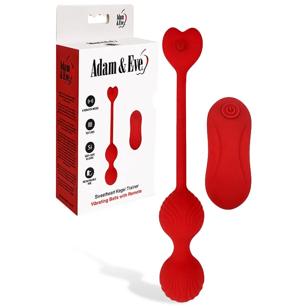 Adam & Eve Sweetheart (Pink) – Rechargeable Remote-Controlled Kegel Trainer Balls Red > Sex Toys For Ladies > Kegel Exercise Main image