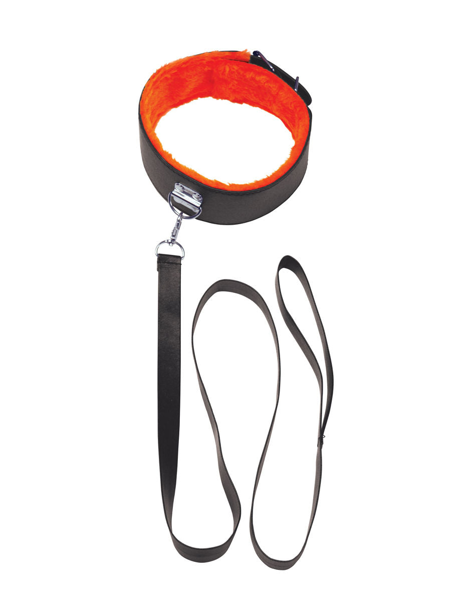 The 9's Orange Is the New Black Short Leash (Black) – Leather Leash Multi > Bondage Gear > Collars & Leashes
