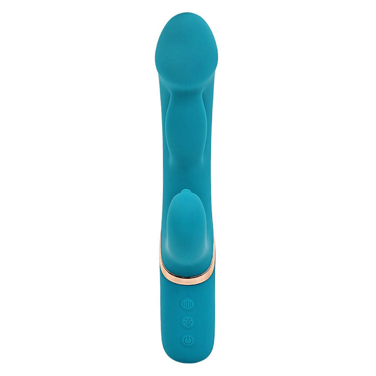 Adam & Eve Sirens Embrace (Teal) – USB Rechargeable Inflatable Rabbit Vibrator Secondary image
