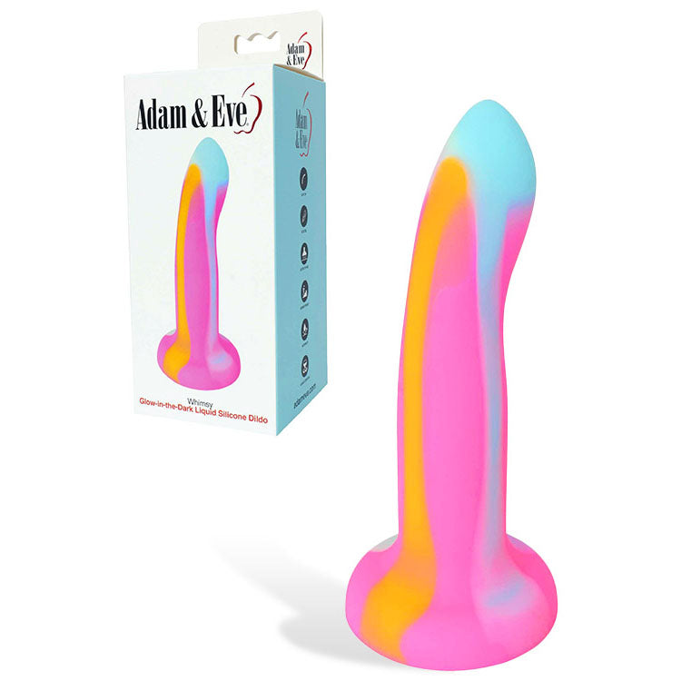 Adam & Eve Whimsy Glow in the Dark 16.5 cm Dildo Coloured > Dildos > Neutral Dildos Main image
