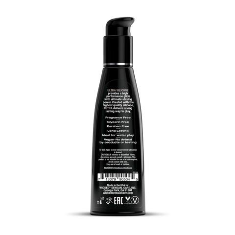Wicked Ultra Silicone Lubricant 120 ml 4 Ounce Bottle Silicone Lubricant