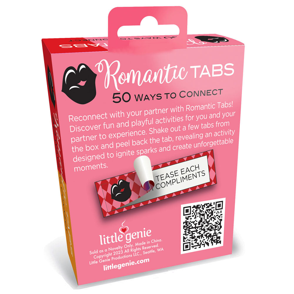Romantic Tabs Set of 50 Suggestions for Couples Connection and Fun Games