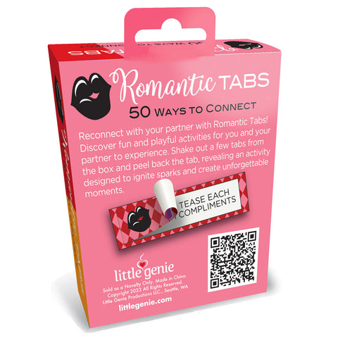 Romantic Tabs Set of 50 Suggestions for Couples Connection and Fun Games