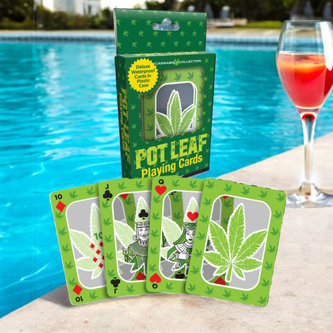 Pot Leaf Waterproof Playing Cards for Adult Party Games Playing Cards
