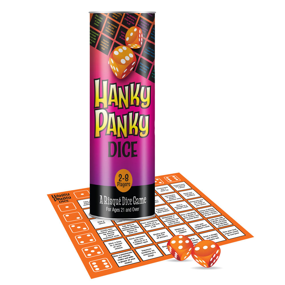 Hanky Panky Dice Game with Cheeky Challenges Orange > Novelties > Games
