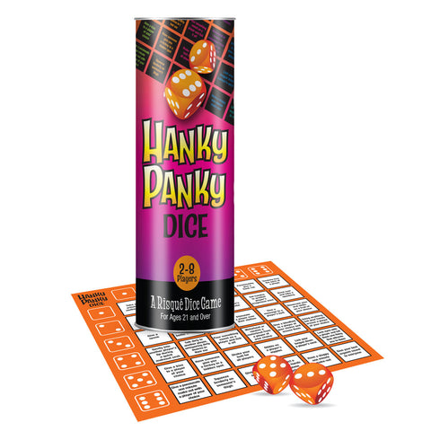 Hanky Panky Dice Game with Cheeky Challenges Orange > Novelties > Games