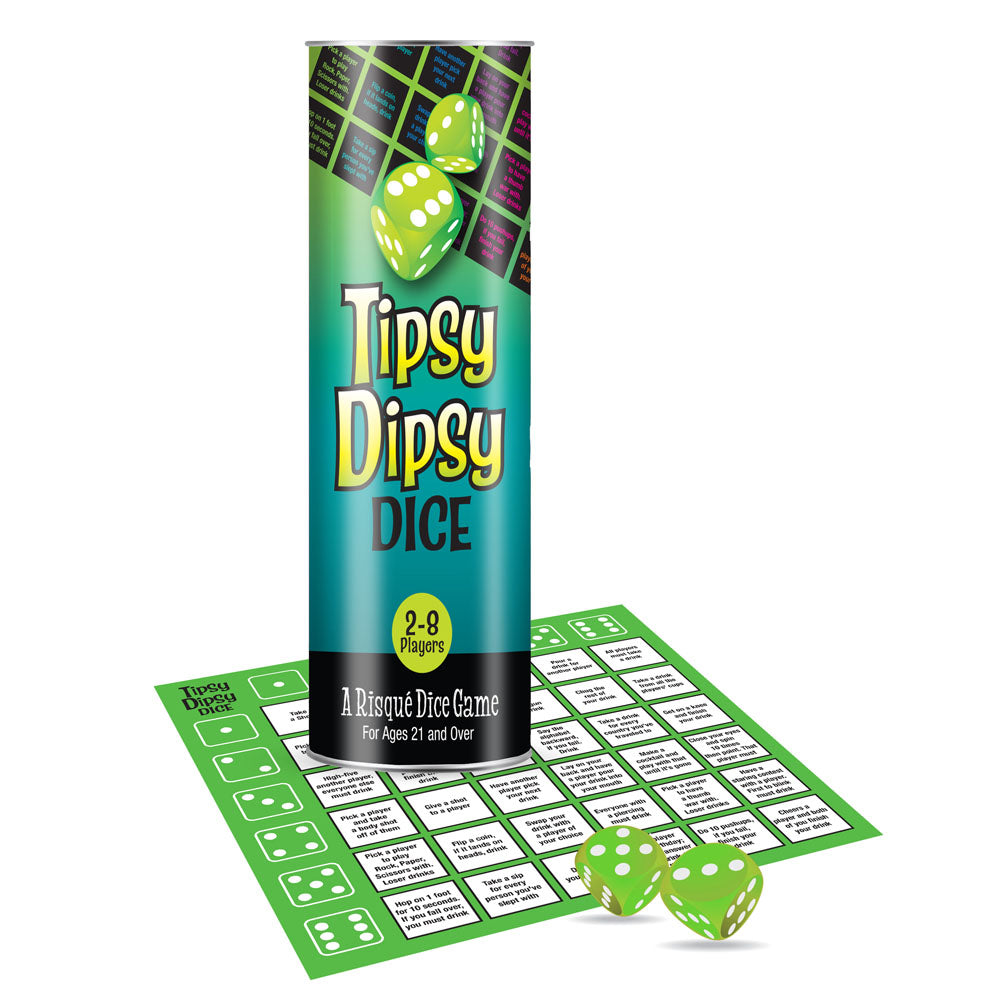 Tipsy Dipsy Dice Drinking Game – Compact Spill-Resistant Mat and Dice Set Default Title > Novelties > Games