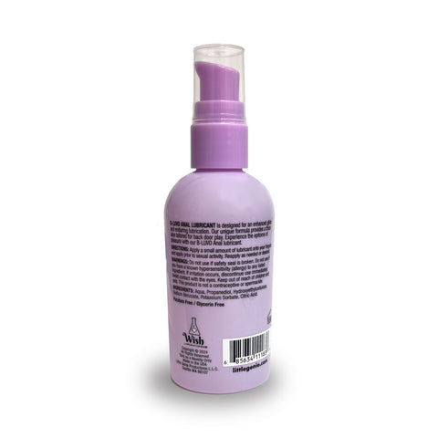 B-LUVD Anal Lubricant Water Based Gel 118 ml Bottle ENHANCERS