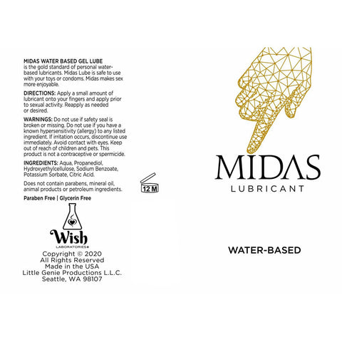 Midas Water Based Lubricant 59 ml Silky Smooth Lube for Enhanced Pleasure Water Based Lube