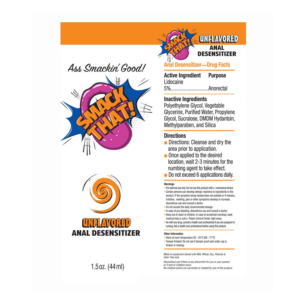 Smack That Anal Desensitiser Unflavoured 44ml Tube > Lube > Anal