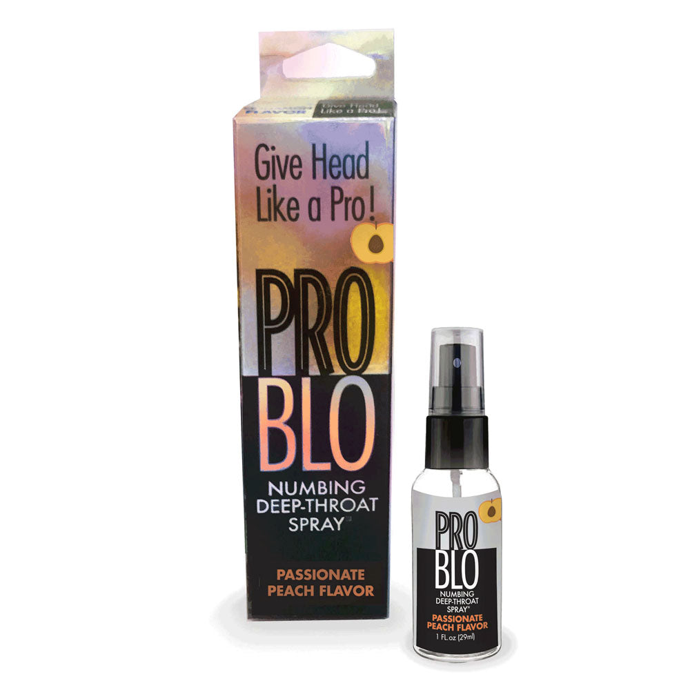 ProBlo Deep Throat Spray (Peach) – Peach Flavored Oral Desensitiser Spray 30 ml Default Title > Lube > Oral Gels & Sprays Main image