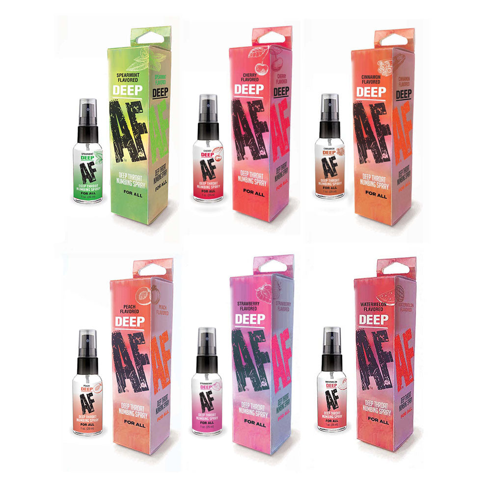 Deep AF Peach Flavoured Deep Throat Spray 29 mls > Lube > Oral Gels & Sprays