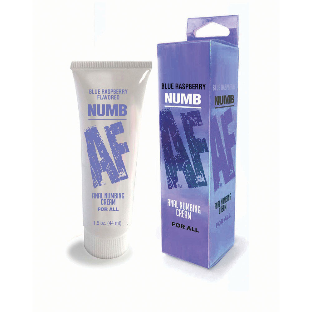 Numb AF Blue Raspberry Flavored Anal Numbing Cream 44ml Tube Default Title > Lube > Oral Gels & Sprays