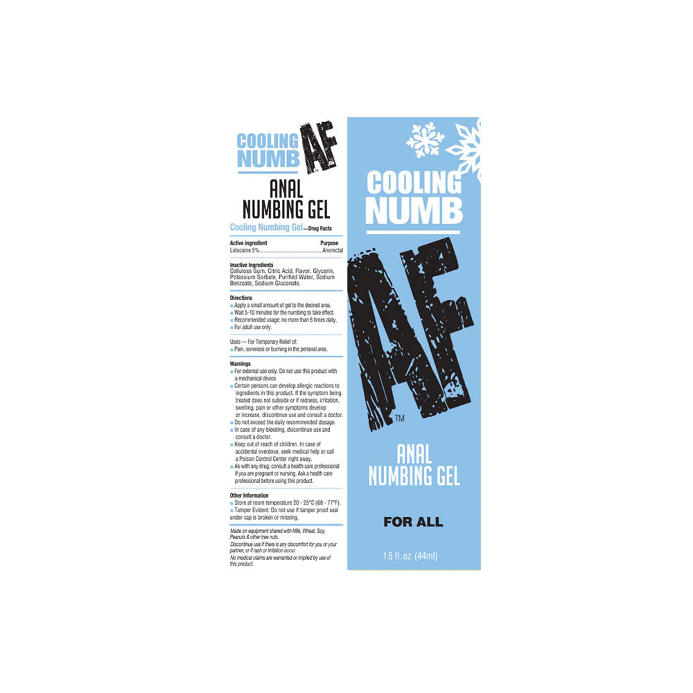 Numb AF - Cooling - Cooling Anal Numbing Cream - 44 ml Tube Secondary image