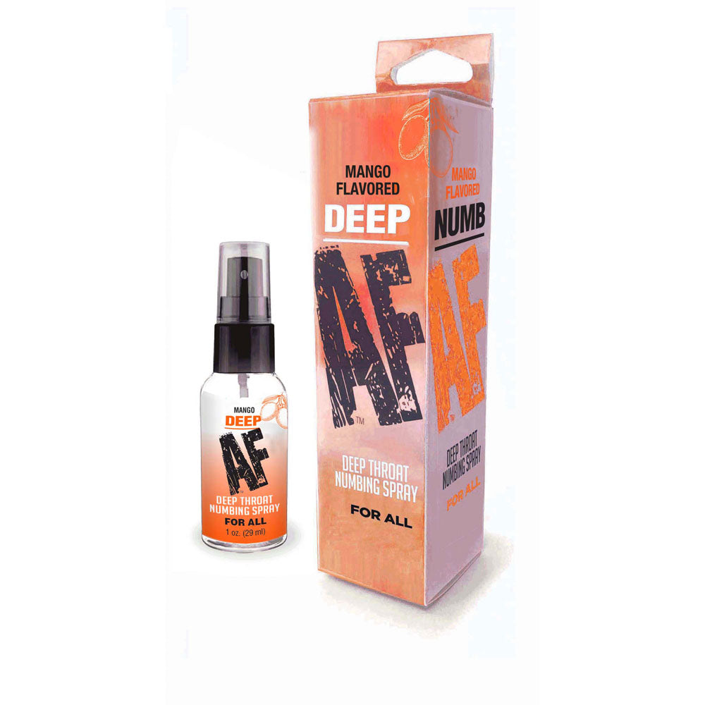 Deep AF - Mango - Mango Flavoured Deep Throat Spray - 29 ml Default Title > Lube > Oral Gels & Sprays Main image