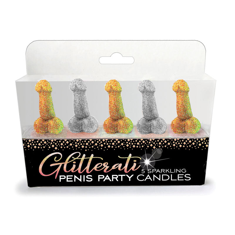 Glitterati Penis Party Candles Novelty Candles 5 Pack Secondary image