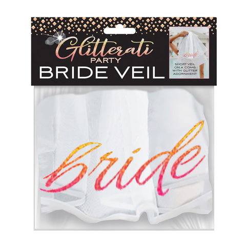 Glitterati Bride Veil Hens Party Novelty Accessory > Novelties > Bachelor & Bachelorette Items