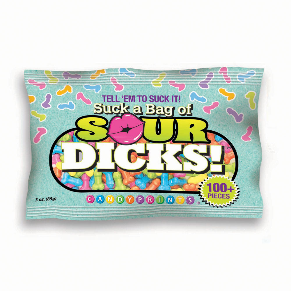 Suck A Bag Of Sour Dicks – Chewy Sour Candy Lollies Coloured Edible