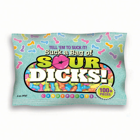 Suck A Bag Of Sour Dicks – Chewy Sour Candy Lollies Coloured Edible