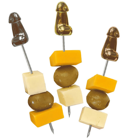 Glitterati Hors d'Oeuvre Picks 6 Pack Elegant Reusable Skewers for Adult Themed Parties Party Supplies