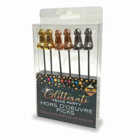 Glitterati Hors d'Oeuvre Picks 6 Pack Elegant Reusable Skewers for Adult Themed Parties Coloured > Novelties > Party Supplies